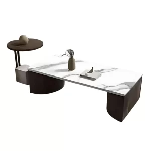 ALINA MARBLE TOP COFFEE TABLE 2 PIECE