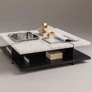 ASH MARBLE WHITE COFFEE TABLE