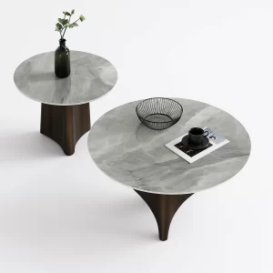 VIDA STONE TOP COFFEE & SIDE TABLE 2 PIECE
