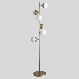 VINTAGE GOLDEN METAL FLOOR LAMP