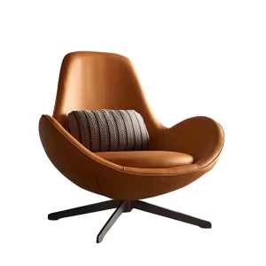 SIRA SWIVEL LEATHER LOUNGE CHAIR - preorder 60 days