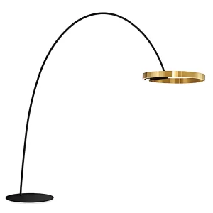 RUBY BLACK & GOLD METAL FLOOR LAMP - preorder 60 days
