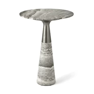 MARBELLO METAL & MARBLE SIDE TABLE - preorder 60 days