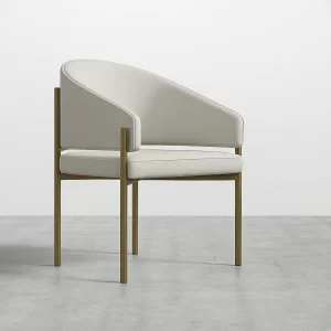 ELIMA GOLD METAL LEGS DINING CHAIR