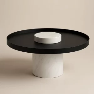 CREMA MARBLE & METAL COFFEE TABLE